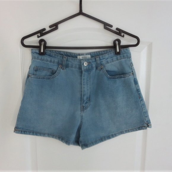 Forever 21 Pants - Forever 21 Mid High Rise Light Wash Denim Jean Shorts Stretch 29 F21